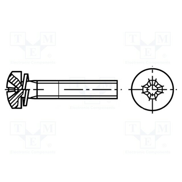 BOSSARD Screw; M3; M3x10; 0.5