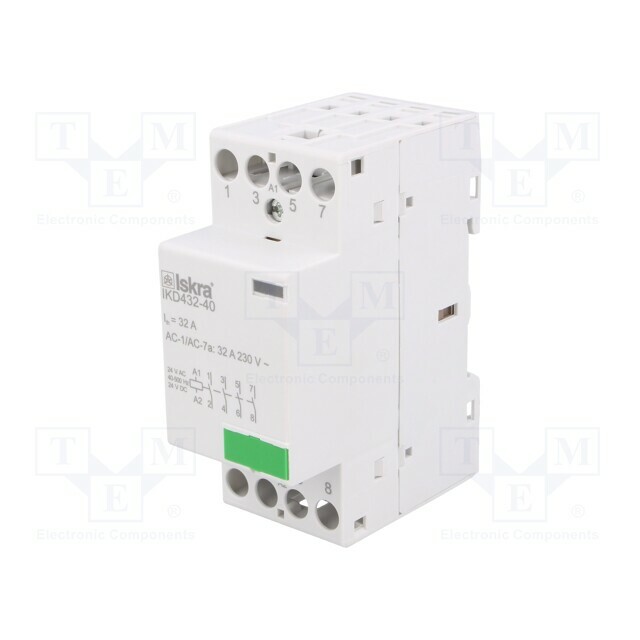 ISKRA Contactor: 4-pole installation; 32A; 24VAC