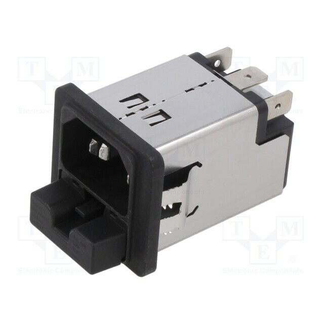 SCHURTER Connector: AC supply; socket; male