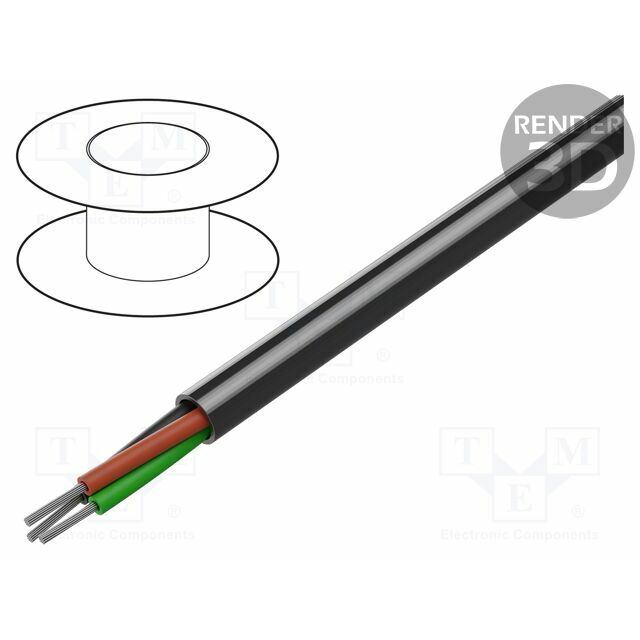 BELDEN Wire: control cable; 3x22AWG; stranded