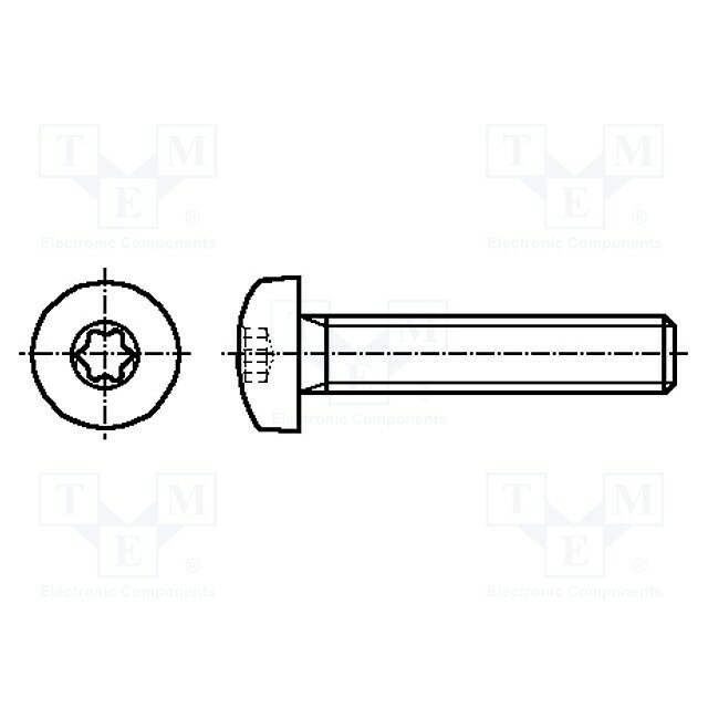 BOSSARD Screw; M5; M5x8; 0.8