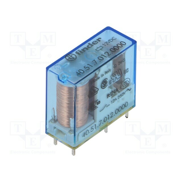 FINDER Relay: electromagnetic; Ucoil: 12VDC; SPDT