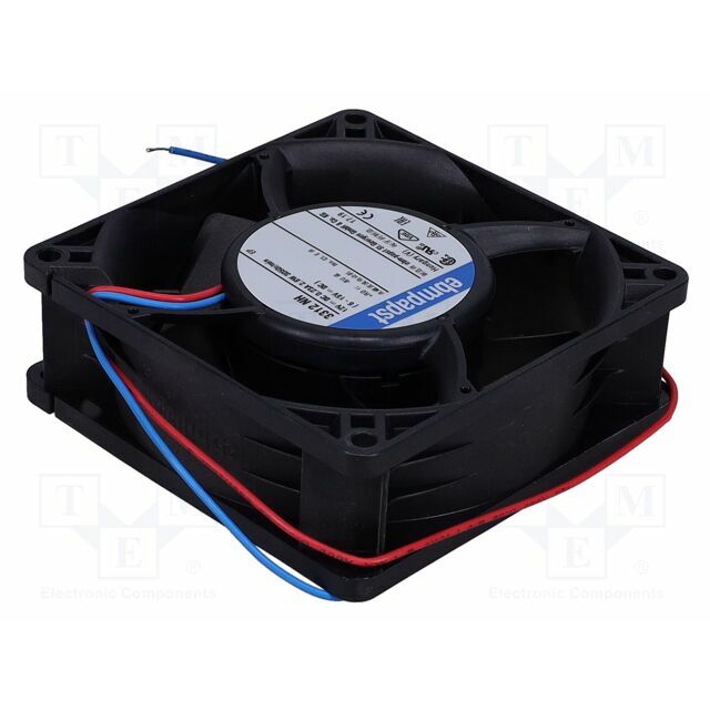 EBM-PAPST Fan: DC; 92x92x32mm; axial; 12VDC