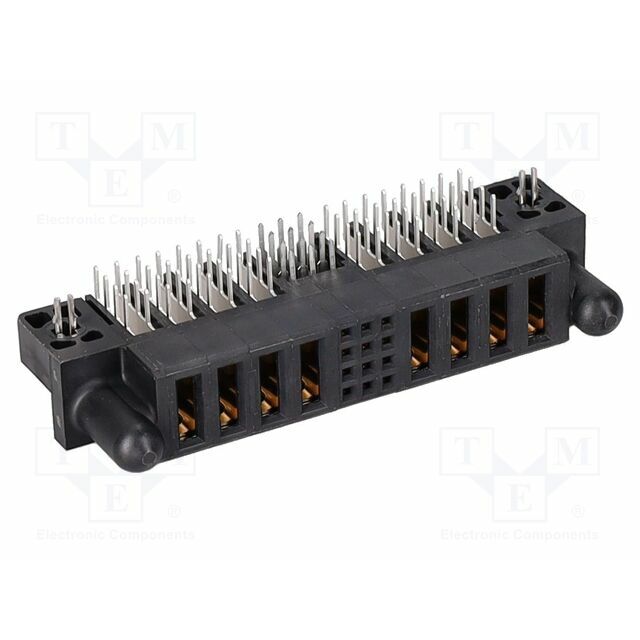 AMPHENOL Connector: wire-board; socket; female; angled