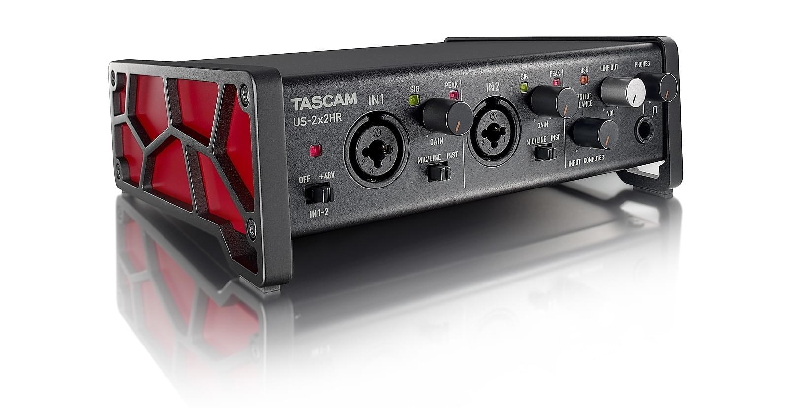 Tascam US-2X2HR recording audio interface |