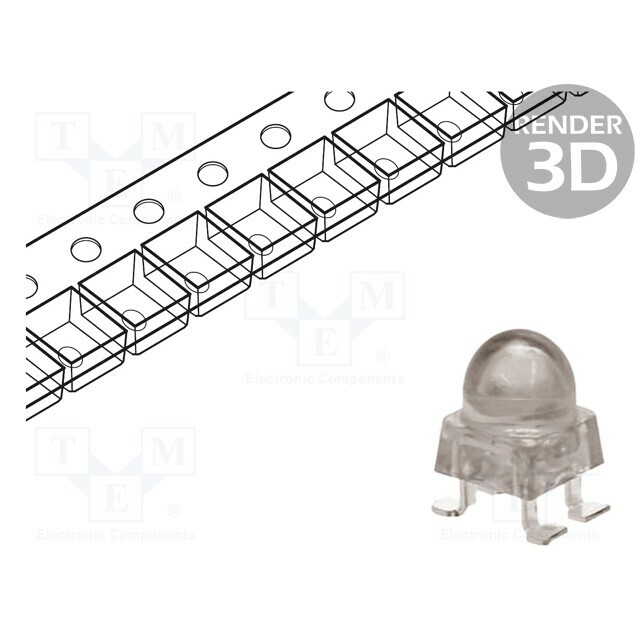 BROADCOM (AVAGO) LED; white; SMD; 9300÷16000mcd