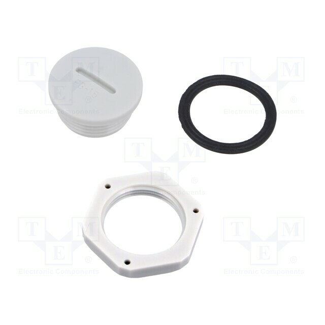 KRADEX Stopper; PG16; polyamide; light grey