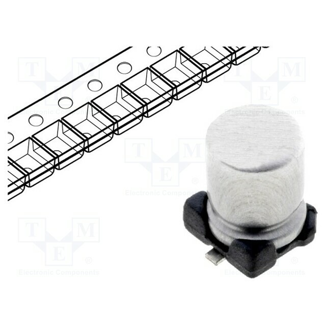 SAMWHA Capacitor: electrolytic; SMD; 100uF; 25VDC