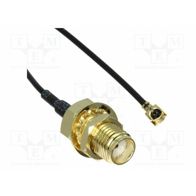 YAGEO Cable; SMA female; black; angled