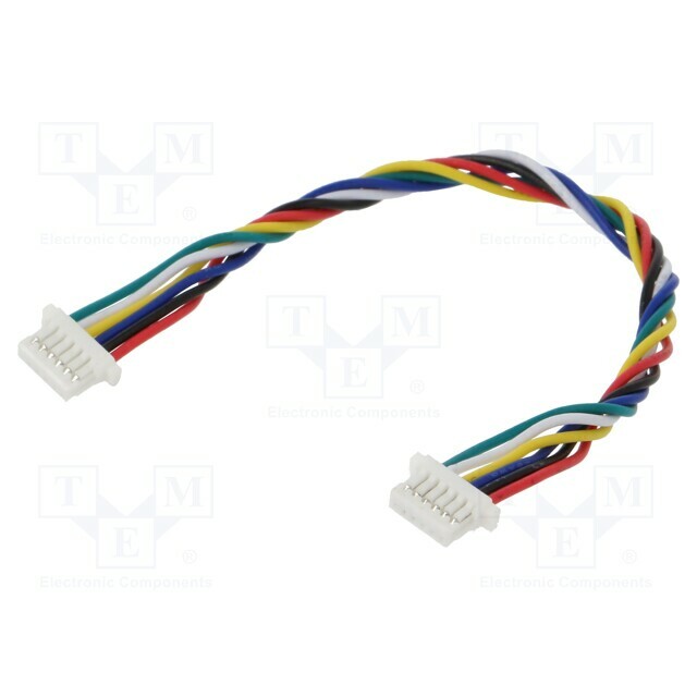 Cable; PIN: 6; 100mm; 28AWG; JST