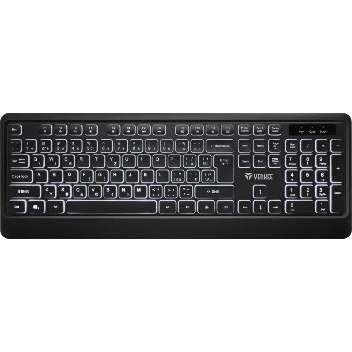 YENKEE Keyboard Backlit quiet USB with