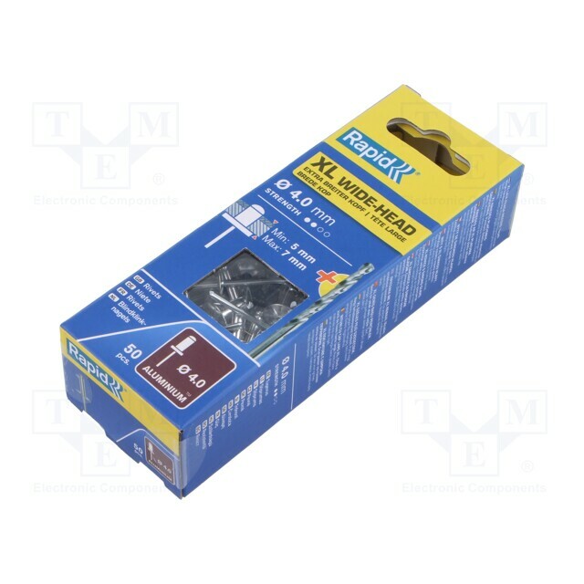 RAPID Rivet; aluminium; Rivet diam: 4mm
