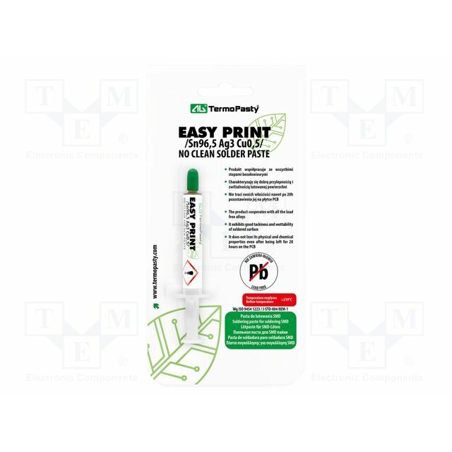 AG TERMOPASTY Solder paste; lead free