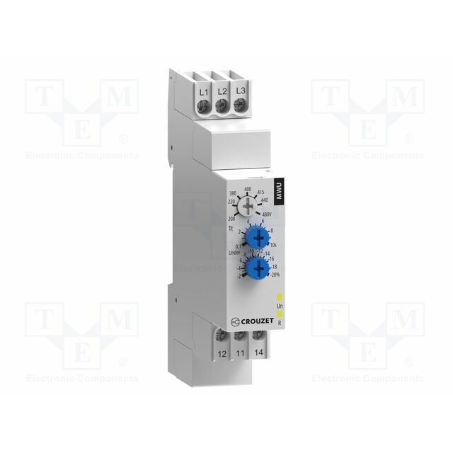 Voltage monitoring relay; for DIN rail