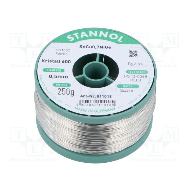 STANNOL Tin; lead free; Sn99,3Cu0