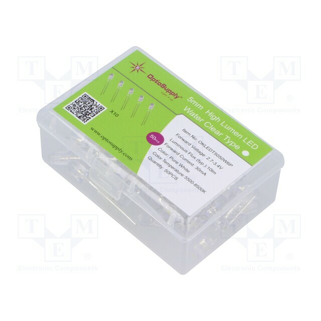 OPTOSUPPLY Diode: LED-kit; THT; 5mm; 50pcs