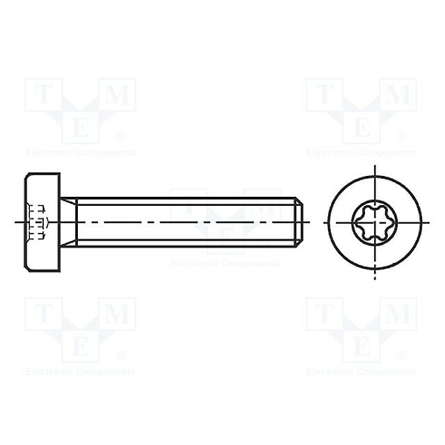 BOSSARD Screw; M6; M6x30; 1; Head: