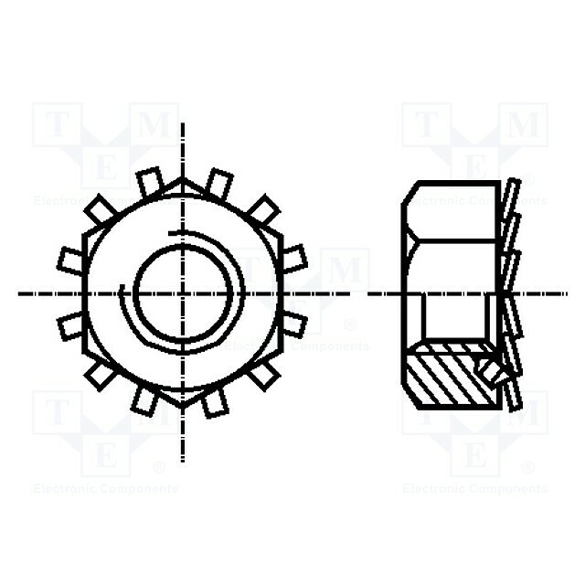 BOSSARD Nut; hexagonal; M8; 1.25