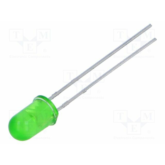 EVERLIGHT LED; yellow green; 5mm; 100mcd