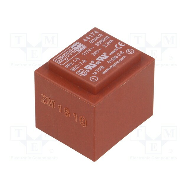 Transformer: encapsulated; 2.3VA; 117VAC; 24V