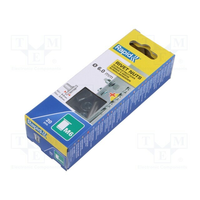 RAPID Rivet nut; M6; steel; 0