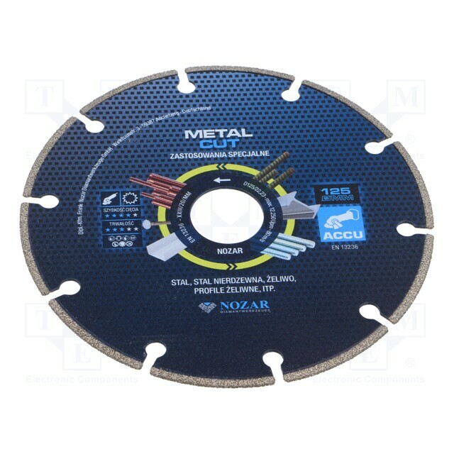 NOZAR DIAMANTWERKZEUGE Cutting diamond wheel; Ø: