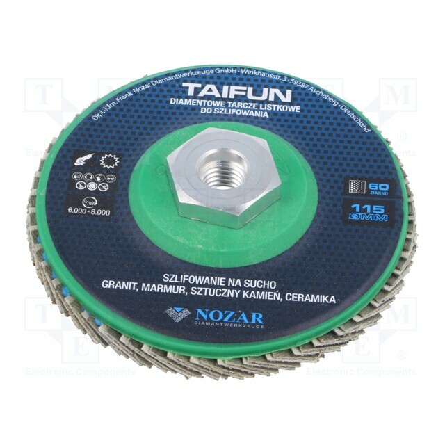 NOZAR DIAMANTWERKZEUGE Flap grinding wheels; 115mm