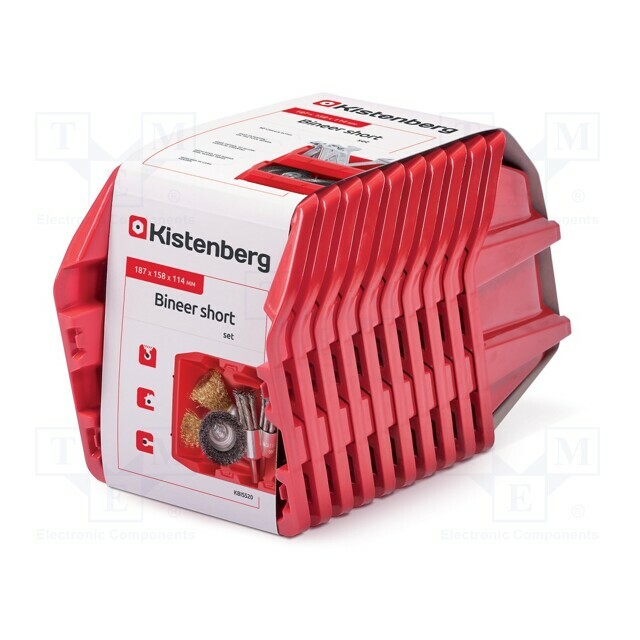 KISTENBERG Container: cuvette; red; short; 187x158x114mm