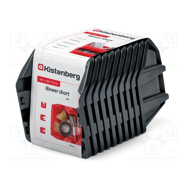 KISTENBERG Container: cuvette; black; short; 187x158x114mm