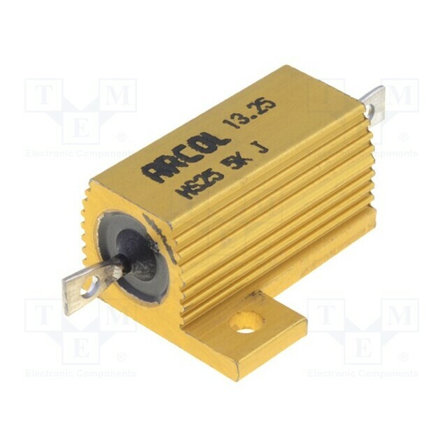 ARCOL/OHMITE Resistor: wire-wound; 5kΩ; with heatsink