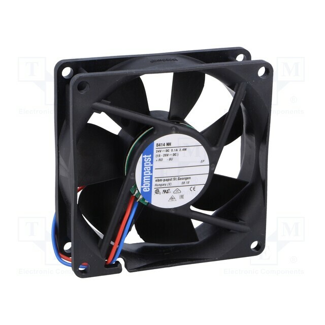 EBM-PAPST Fan: DC; 80x80x25mm; axial; 24VDC