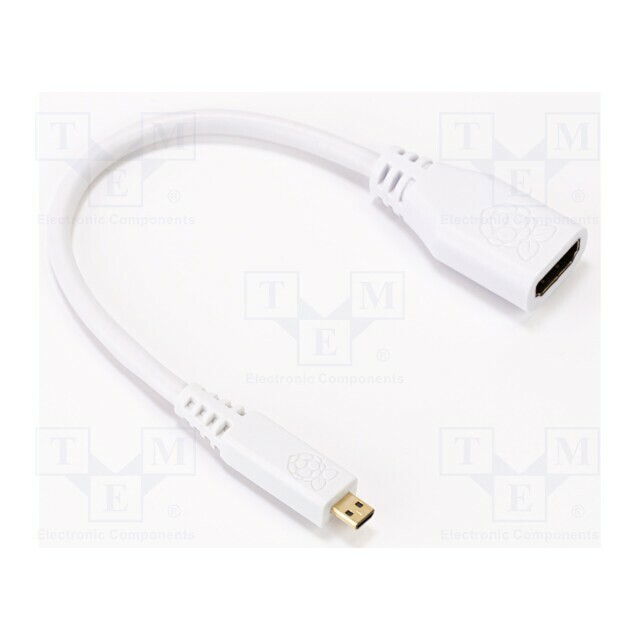 RASPBERRY PI Connection cable; white; 235mm