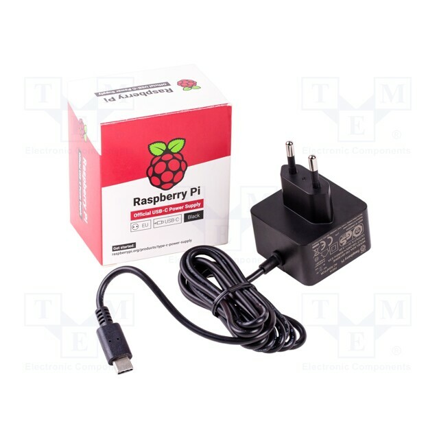 RASPBERRY PI Power supply; black; 1