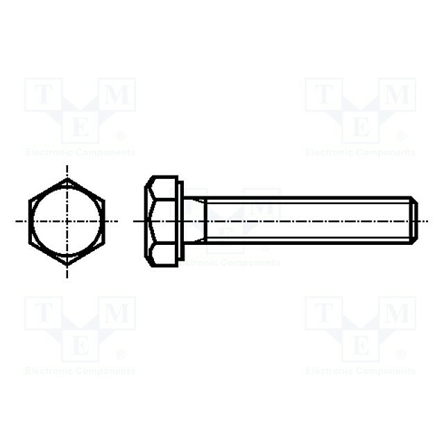 BOSSARD Screw; M6; M6x22; 1; Head: