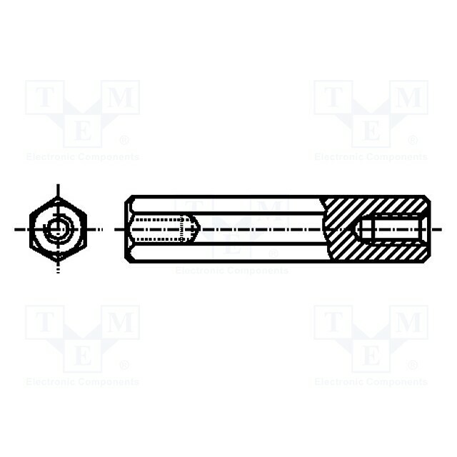 DREMEC Screwed spacer sleeve; 6mm; Int
