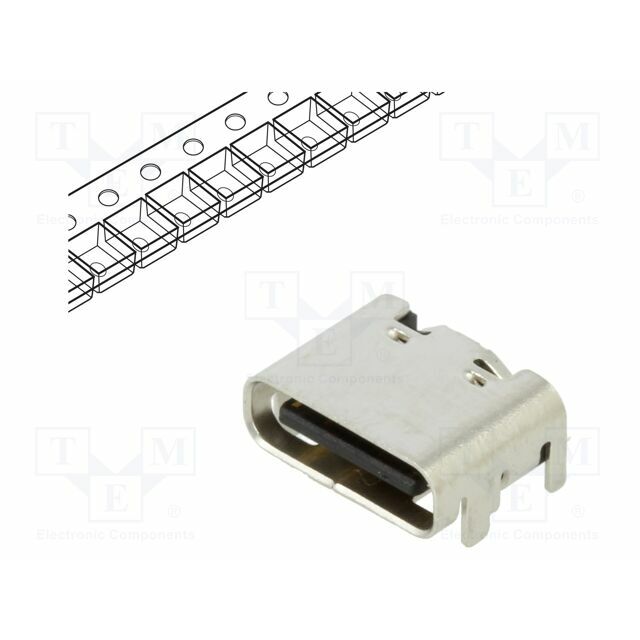 GCT Connector: USB C; socket; SMT