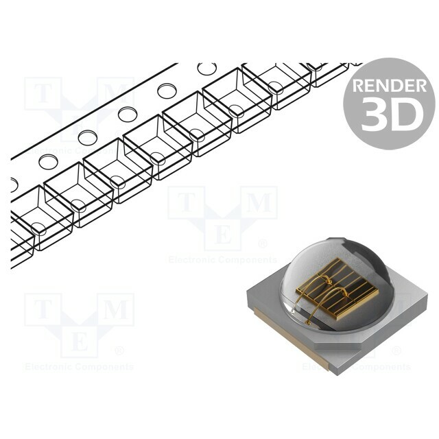 Ams OSRAM Power LED; red; 80°