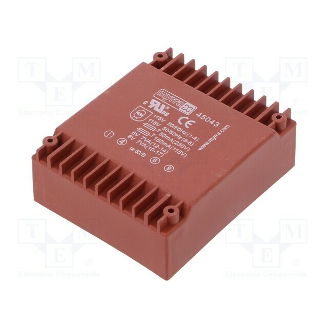 Transformer: encapsulated; 14VA; 115VAC,230VAC; 6V