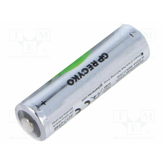 Re-battery: Ni-MH; AA; 2600mAh; 1.2V