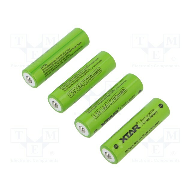 Re-battery: Li-Ion; AA; 1800mAh; 1.5V