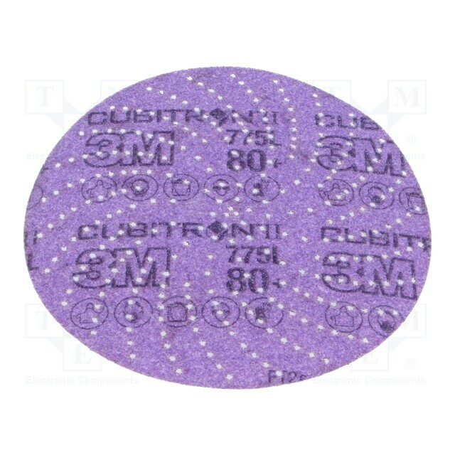 Sanding plate; 150mm; Granularity: 80; with