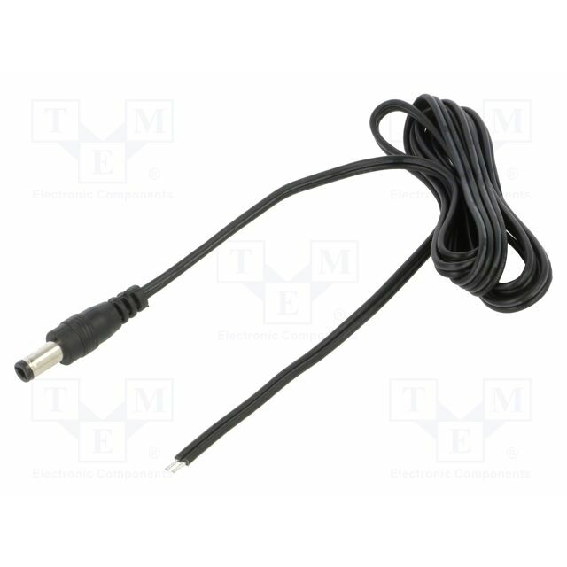 Cable; 2x0.5mm2; DC 5,5/2