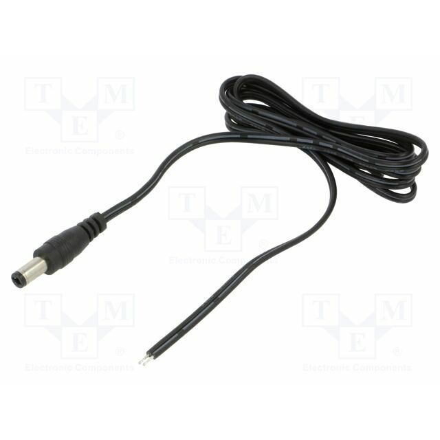 Cable; 2x0.5mm2; DC 5,5/2
