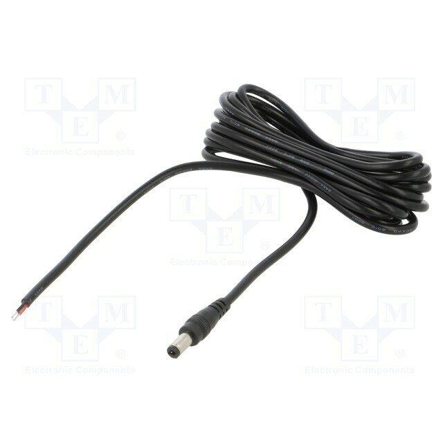 Cable; 2x0.5mm2; DC 5,5/2