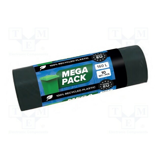 SOLID TOOLS Trash bags; LDPE; black