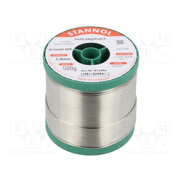 STANNOL Tin; lead free; Sn96,5Ag3Cu0