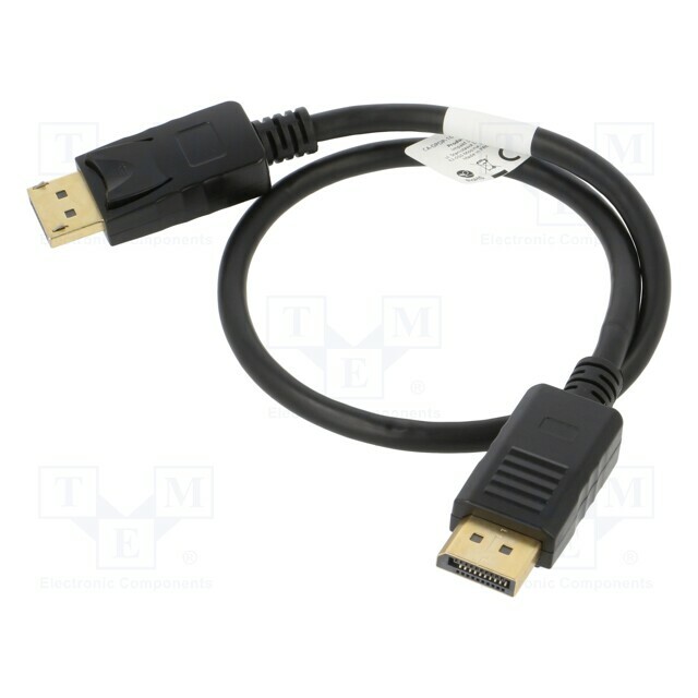 LANBERG Cable; DisplayPort plug,both sides