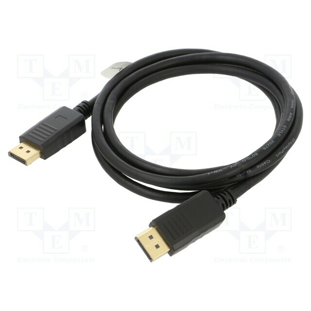 LANBERG Cable; DisplayPort plug,both sides