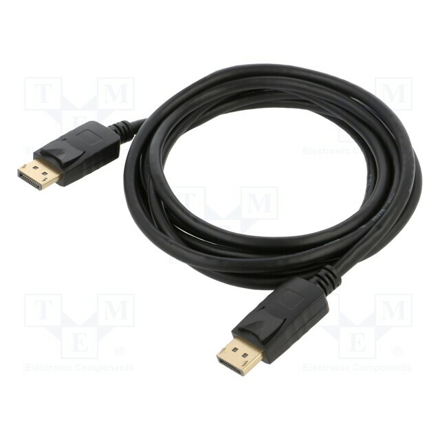 LANBERG Cable; DisplayPort plug,both sides