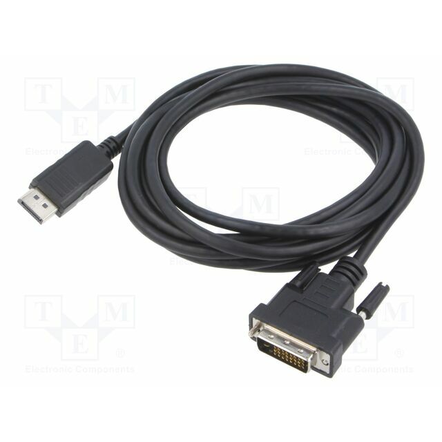 LANBERG Cable; DisplayPort plug,DVI-D (24+1)